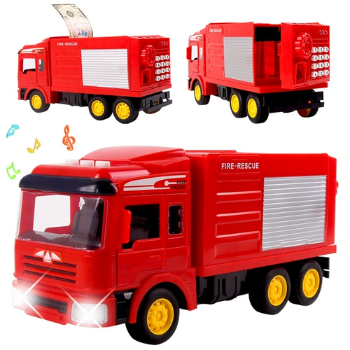 Путешественные транспортные средства Экономьте деньги, горшок, сеть Red Kids's Works Box Savings, можно использовать для борьбы с анти -крором, девочками и девочками шесть -один подарок