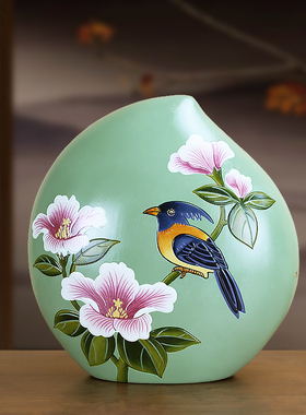 吉祥美式风客厅卧室陶瓷祝寿摆件