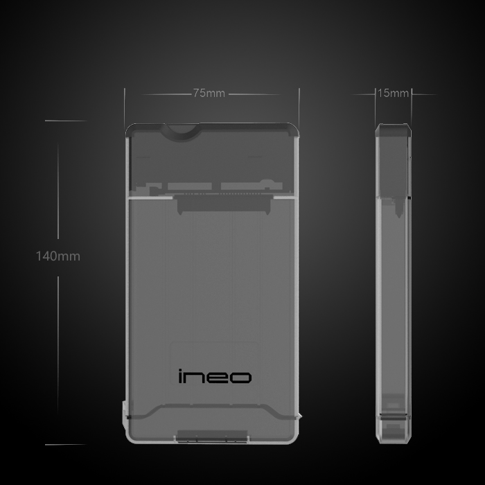ineo移动硬盘外壳盒usb3.0外置2.5寸笔记本固态外接硬盘盒子3.1便 - 图2