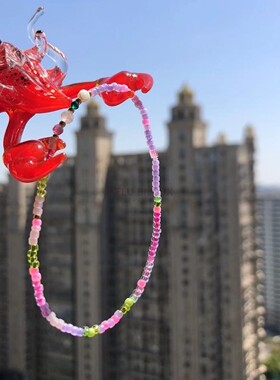 手工定制彩色荧光粉撞色天然石