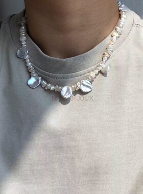 choker天然巴洛克风异形珍珠