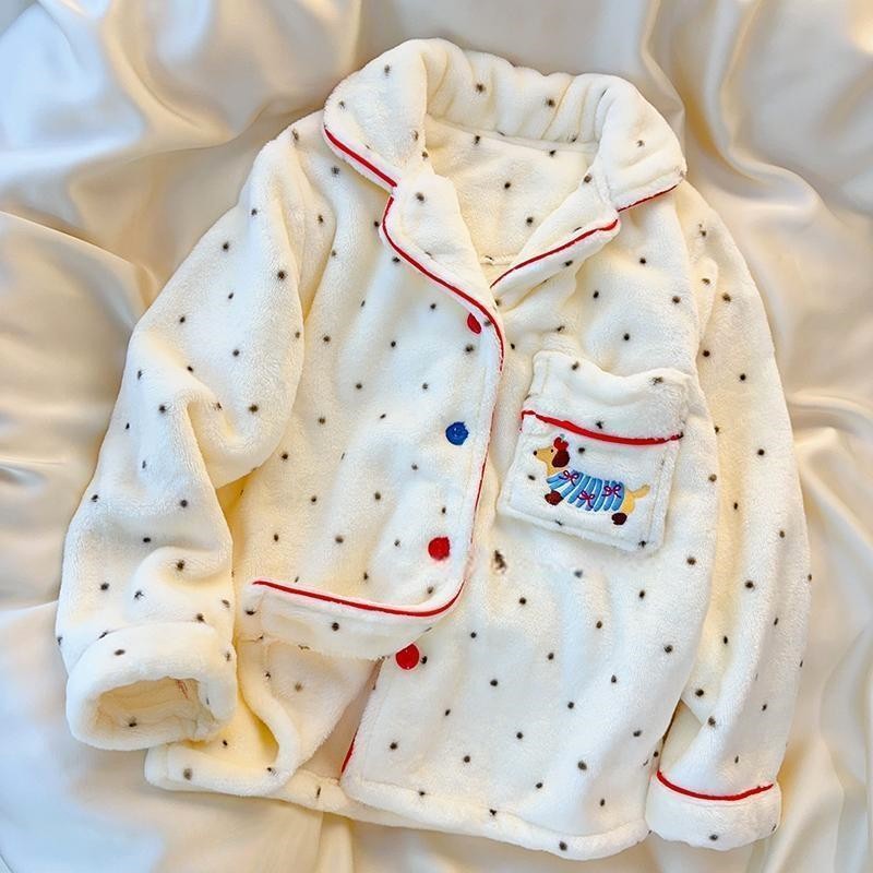 女童法兰绒睡衣秋冬季女孩宝宝冬装加绒保暖套装珊瑚绒儿童家居服,淘宝优惠券,粉丝福利购,淘宝优惠卷