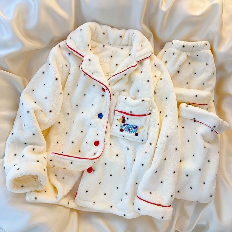 女童法兰绒睡衣秋冬季女孩宝宝冬装加绒保暖套装珊瑚绒儿童家居服,淘宝优惠券,粉丝福利购,淘宝优惠卷