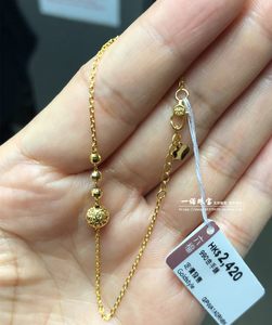 香港六福珠宝专柜正品990黄金Goldstyle治愈星转运珠黄金手链