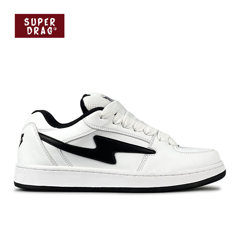 超拽SUPERDRAG 闪电面包鞋复古加绒保暖低帮板鞋男女百搭休闲鞋子