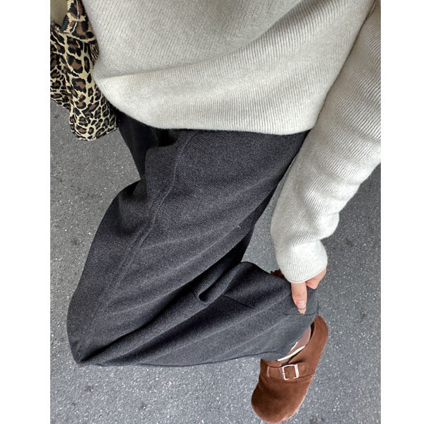 梨型身材深灰色毛呢休闲裤女冬季加绒大码胖mm高腰宽松显瘦阔腿裤,淘宝优惠券,粉丝福利购,淘宝优惠卷