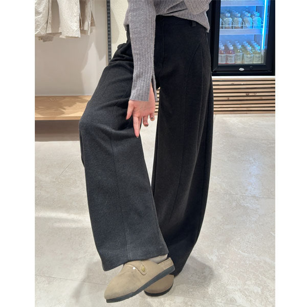 深灰色毛呢阔腿裤女2026新款慵懒风垂感大码胖mm显瘦休闲弯刀裤子,淘宝优惠券,粉丝福利购,淘宝优惠卷