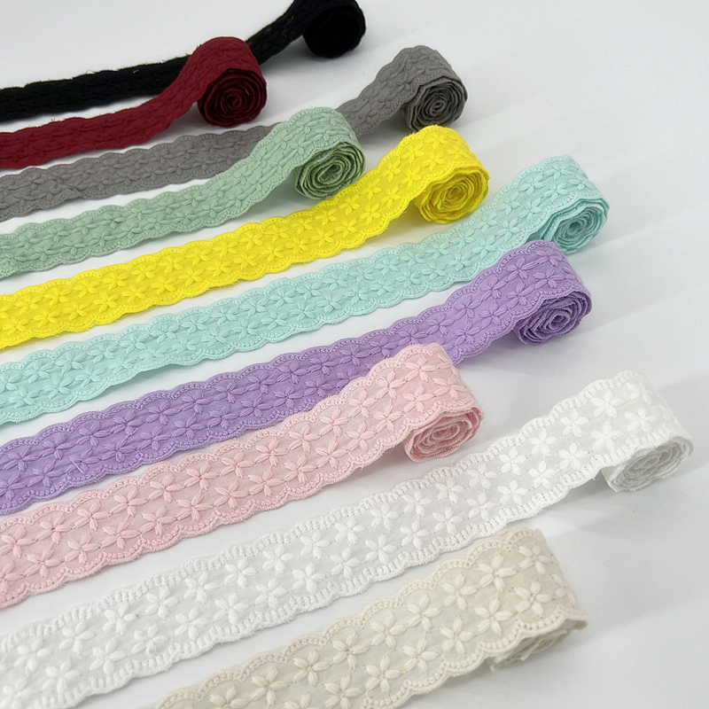 宽3厘米彩色芭比玩偶服饰制作全棉花边棉布刺绣洛丽塔公主裙配料,淘宝优惠券,粉丝福利购,淘宝优惠卷