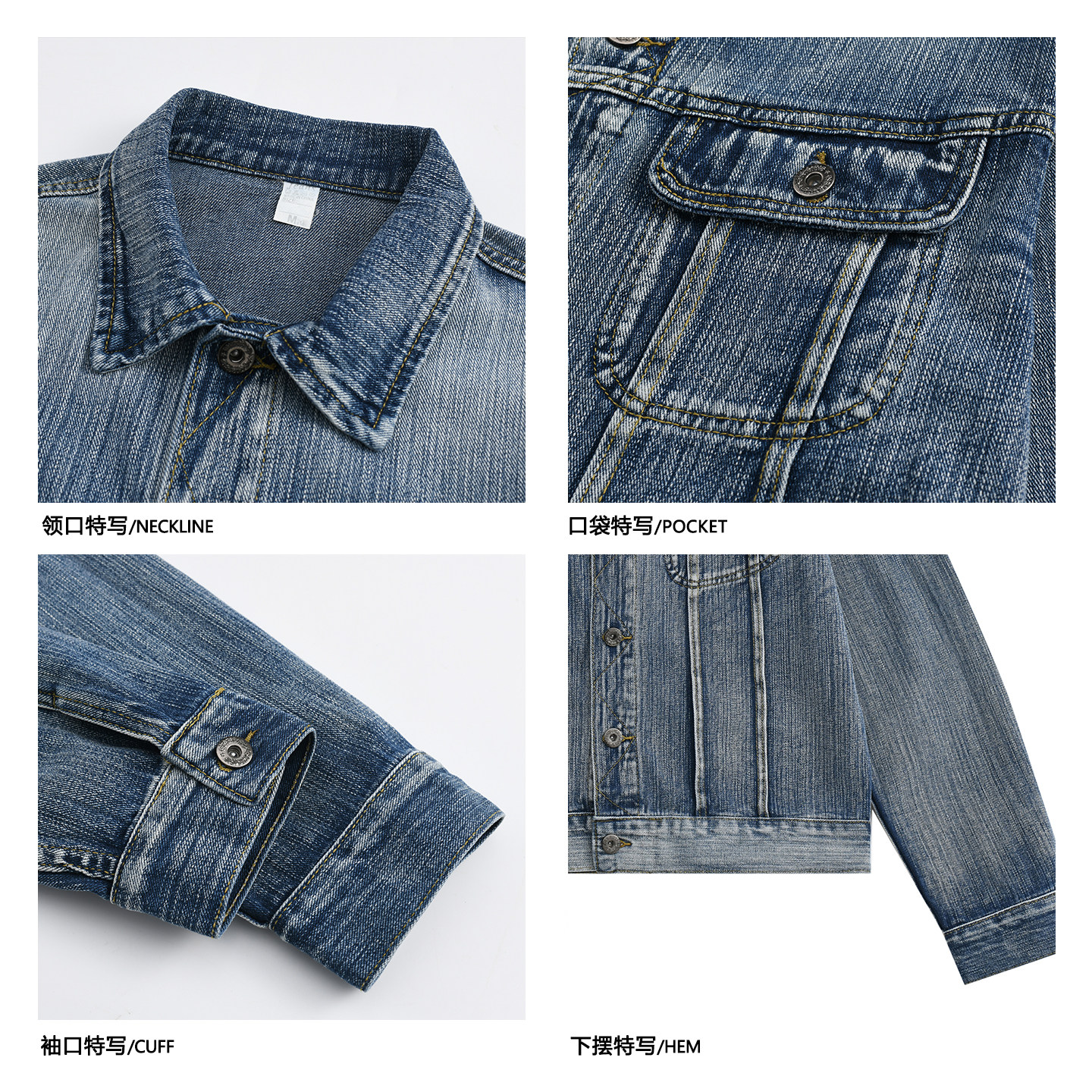 格自春季美式水洗牛仔外套潮牌复古宽松上衣重磅纯色多口袋夹克男,淘宝优惠券,粉丝福利购,淘宝优惠卷