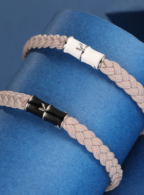 情侣原创不褪色情侣手链两用皮筋