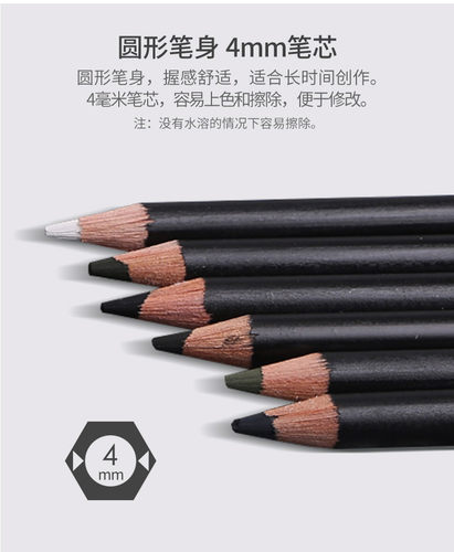 英国进口Derwent得韵彩色炭笔Tinted Charcoal彩碳笔 21色 单支 - 图1