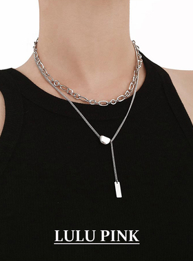 美式小众设计ins简约风双层颈链欧美风百搭锁骨链项链辣妹风颈链