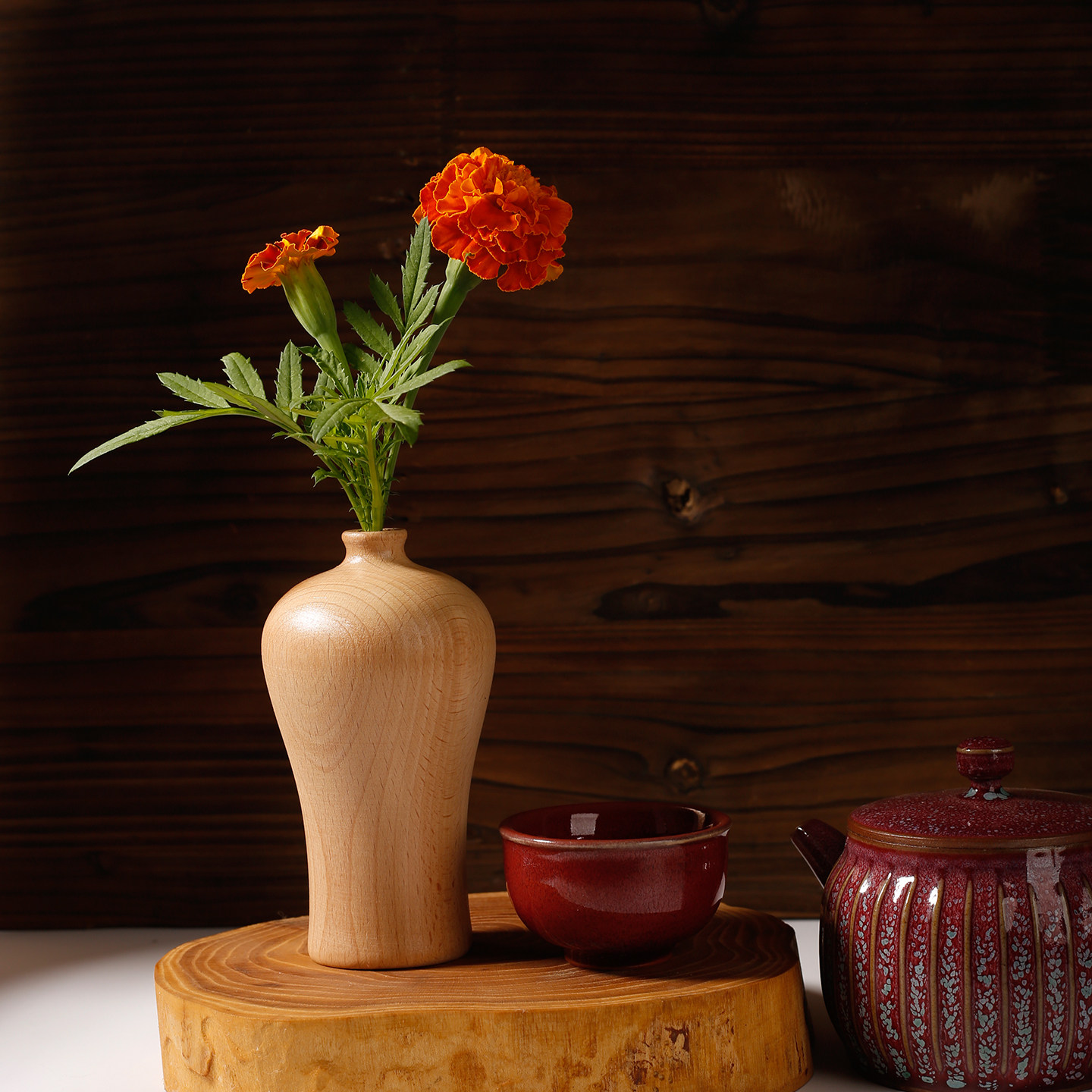 实木花瓶香薰瓶扩香木茶台摆件博古架中式装饰北欧通草花精油空瓶,淘宝优惠券,粉丝福利购,淘宝优惠卷