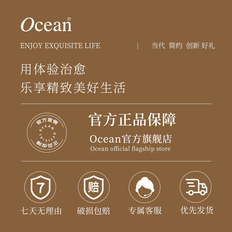 Ocean进口玻璃茶杯泡茶杯带把套装家用待客水杯加厚大容量喝绿茶-图3