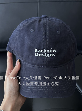 大头怪售设计高品质棒球帽男女款棉字母美式复古鸭舌帽大头围帽子