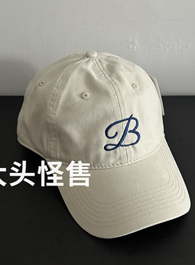 大头怪售自制显脸小棒球帽男女夏季大头围软顶纯棉字母B帽子潮牌