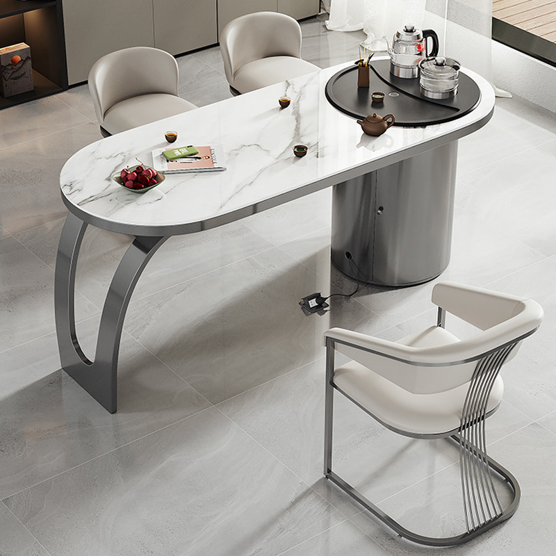 简约现代阳台岩板茶台意式轻奢泡茶桌不锈钢办公桌功夫茶桌椅组合,淘宝优惠券,粉丝福利购,淘宝优惠卷