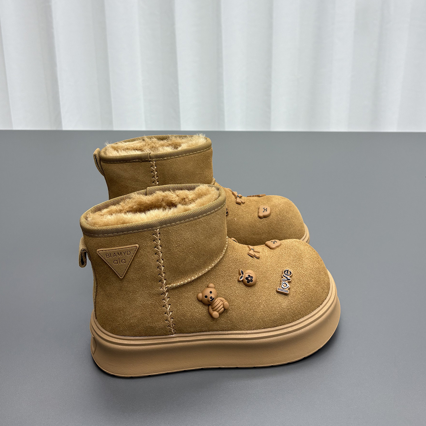 真皮羊毛雪地靴女2025冬季新款圆头厚底加厚保暖防滑牛皮休闲棉靴,淘宝优惠券,粉丝福利购,淘宝优惠卷