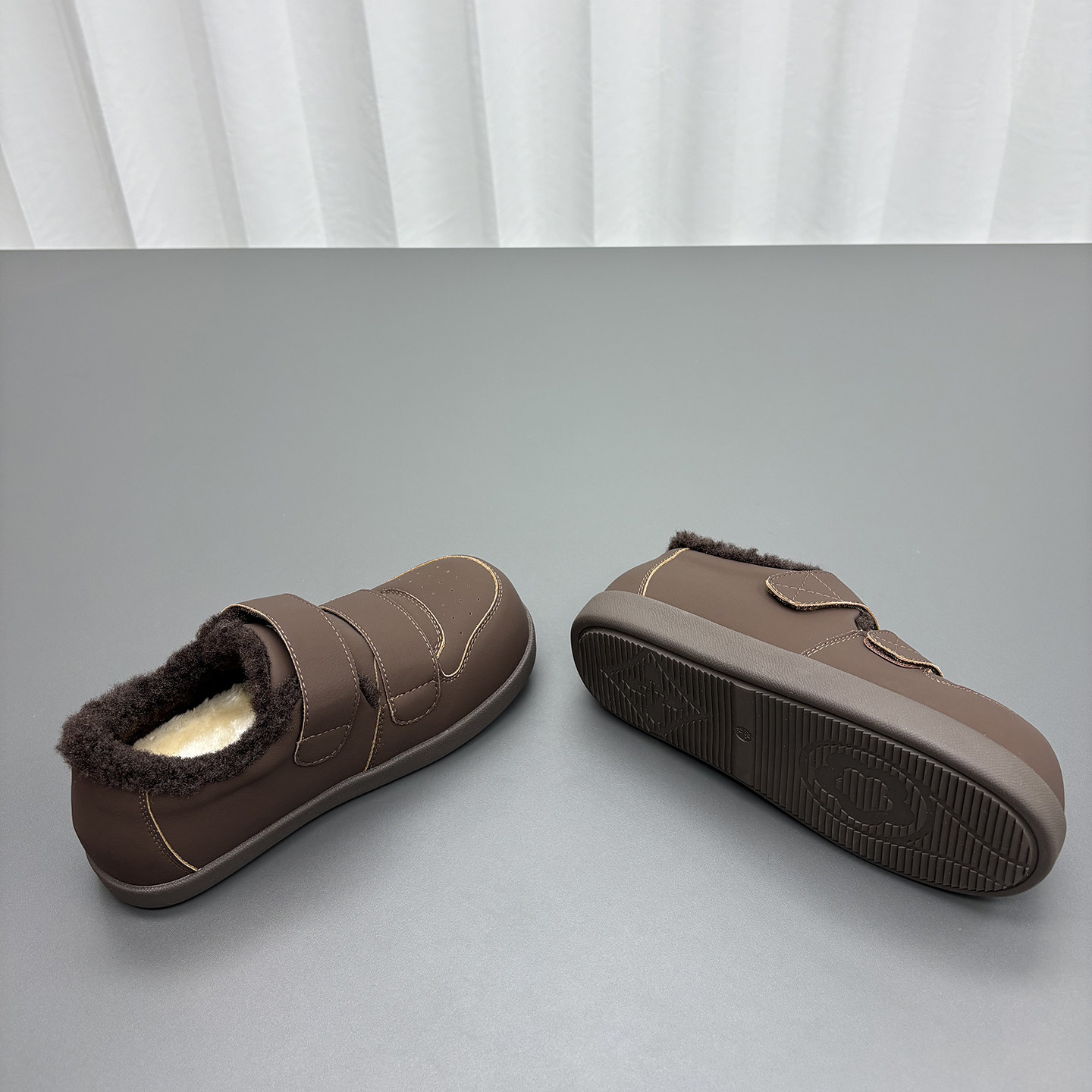 真皮羊毛加绒勃肯鞋女2025冬季新款圆头厚底魔术贴加厚保暖棉鞋潮,淘宝优惠券,粉丝福利购,淘宝优惠卷