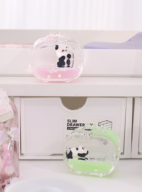 熊猫迷你电视机入油摆件 卡通可爱入油桌面创意摆件儿童礼物盲盒