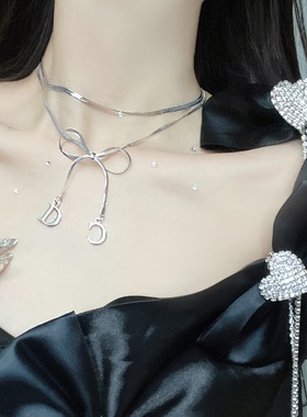 不掉色蝴蝶结项链气质