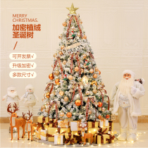 Christmas tree package 1 5 m 1 8 m 2 1 Christmas large encryption flocking to the snow Christmas tree scene decoration
