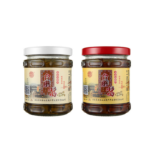 山西五台山特产灵境台蘑酱原味香辣香菇蘑菇台磨拌饭下面165g瓶装 - 图3