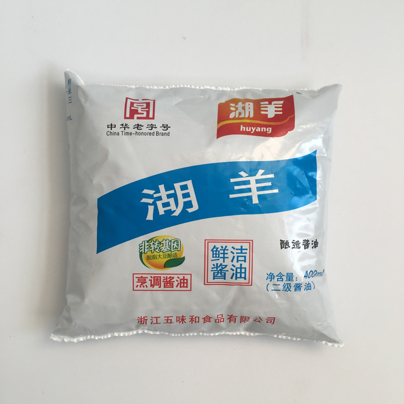 杭州湖羊鲜洁酱油400mlx30袋酱肉酱鸭杭帮菜酿造酱油江浙沪皖包邮