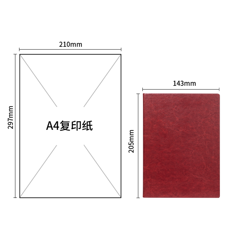 得力商务办公笔记本子25K记事本可定制加厚黑色PU皮面本子工作本办公会议本简约16k日记本印logo复古记录本子 - 图2