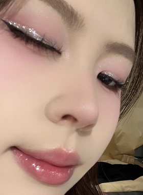 演出舞台妆亮晶晶钻石闪亮眼线液体提亮眼影超闪银白金色高光液亮