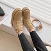 Inner heightening snow boots, sheepskin one-piece winter new boots, women's short boots, flat-soled students, thick soles to keep warm