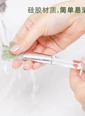源发廊硅胶刷软毛刷脸部补水刷子透明长杆面膜刷DIY涂面膜刷柔软