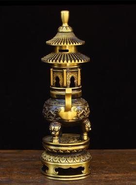 纯铜香炉故宫宝鼎原创摆件黄铜