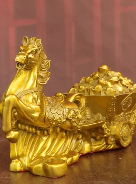黄铜马上发财马上有钱家居店铺摆