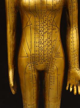 针灸铜人模型中医馆摆件黄铜