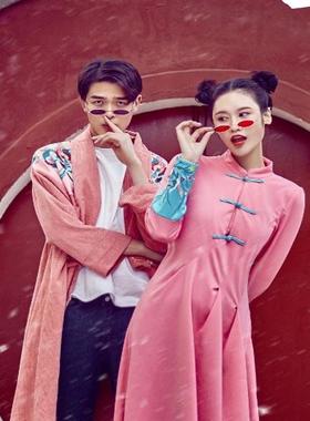 椭圆小框国潮千禧风男女红色墨镜