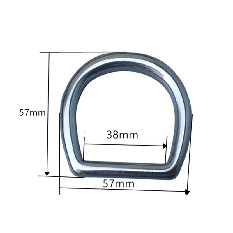 不锈钢D扣 马车挽具皮带扣3.8厘米