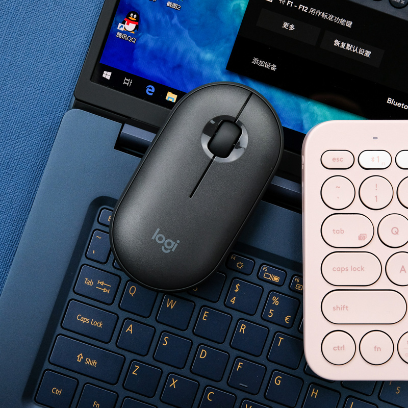 官方旗舰店罗技Logitech pebble办公无线蓝牙静音鼠标女生电脑 - 图1