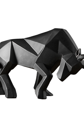 家居客厅牛气冲天过年树脂工艺品