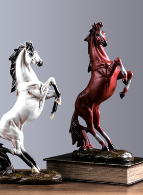 欧式站立马摆件家居客厅玄关书房