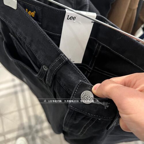 Lee正品2026春款男士761宽松直筒黑牛仔裤LMB261761207704-A09893 - 图1