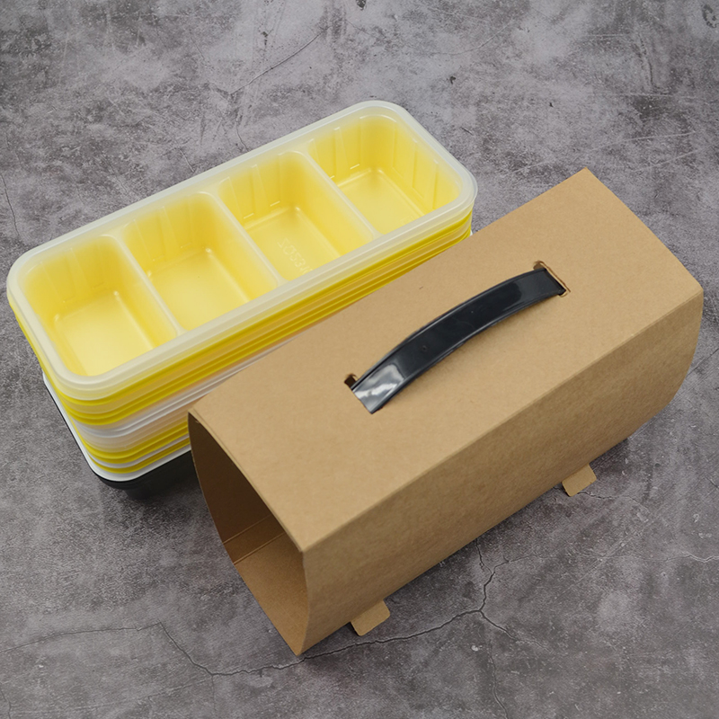 一次性饭盒两格三格四格长方形加厚塑料餐盒便当盒快餐外卖打包盒 - 图1