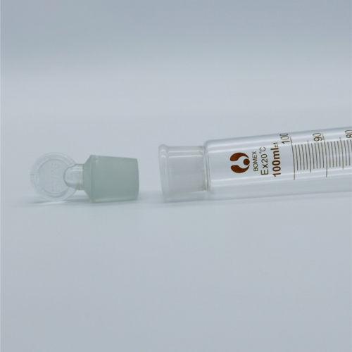 具塞量筒 玻璃量筒100毫升带盖子量杯 实验室刻度杯 具塞刻度量杯 - 图1