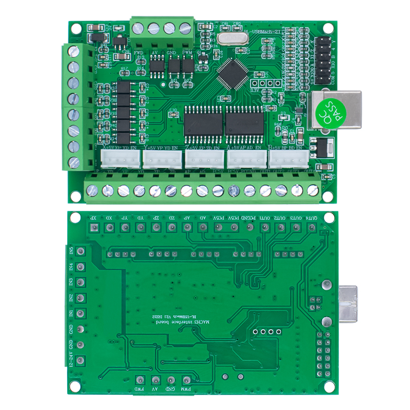 MACH3 V2.1五轴雕刻机主板 cnc运动控制卡5轴步进电机驱动接口板-图3