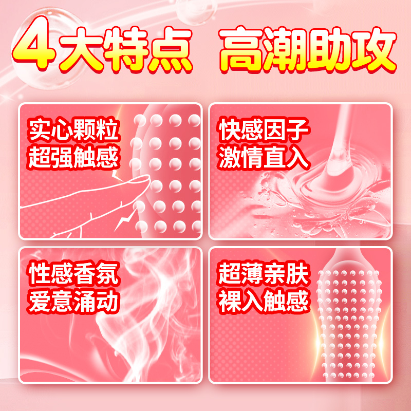 高潮避孕套颗粒狼牙棒旗舰店正品安全套超薄刺激阴蒂情趣变态男用 - 图0