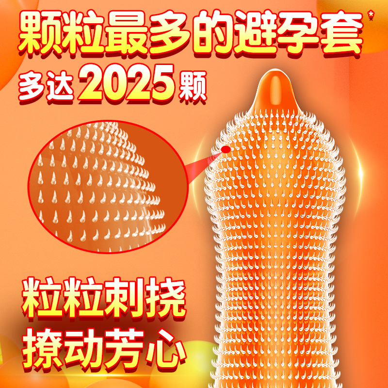 杰士邦避孕套狼牙带刺大颗粒刺激阴蒂情趣变态安全套性冷淡专用tt-图0