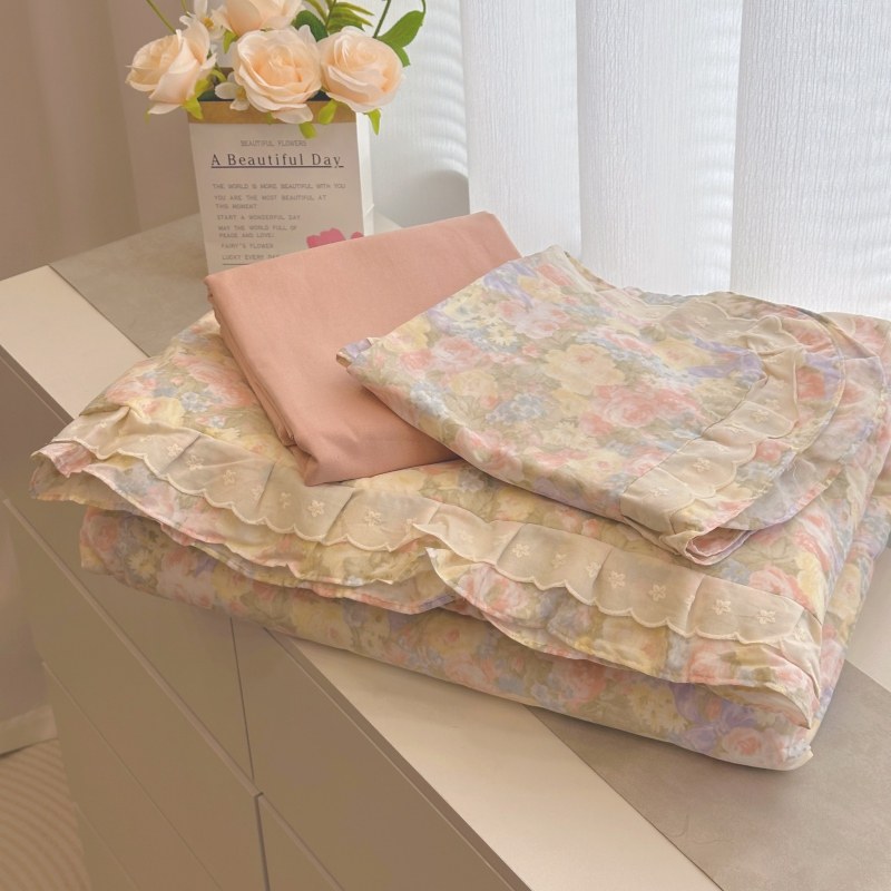 新款A类全棉双层纱夏被四件套纯棉空调被夏凉感被透气薄款可机洗,淘宝优惠券,粉丝福利购,淘宝优惠卷