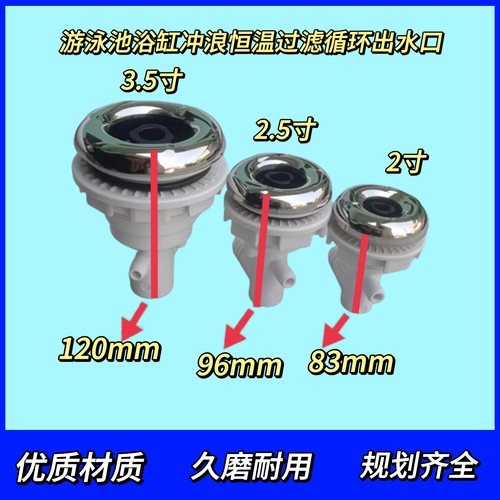 亚克力泳池浴缸土建预埋温泉泡池冲浪恒温按摩过滤循环出水口喷嘴 - 图0