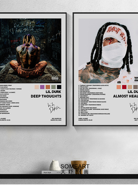 Lil Durk嘻哈说唱音乐专辑海报贴画rapper欧美饶舌歌手墙装饰画