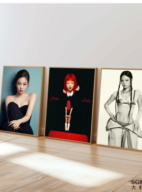 韩国blackpink周边jennie金珍妮同款图片自粘超大海报背胶粘贴画